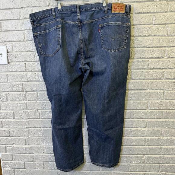Levi's‎ 550 Jean Mens 50x30 Dark Wash Relaxed Fit Straight Leg Denim Cotton - Picture 3 of 4